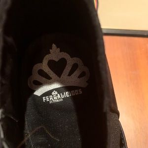 Black Fergalicious ankle boots